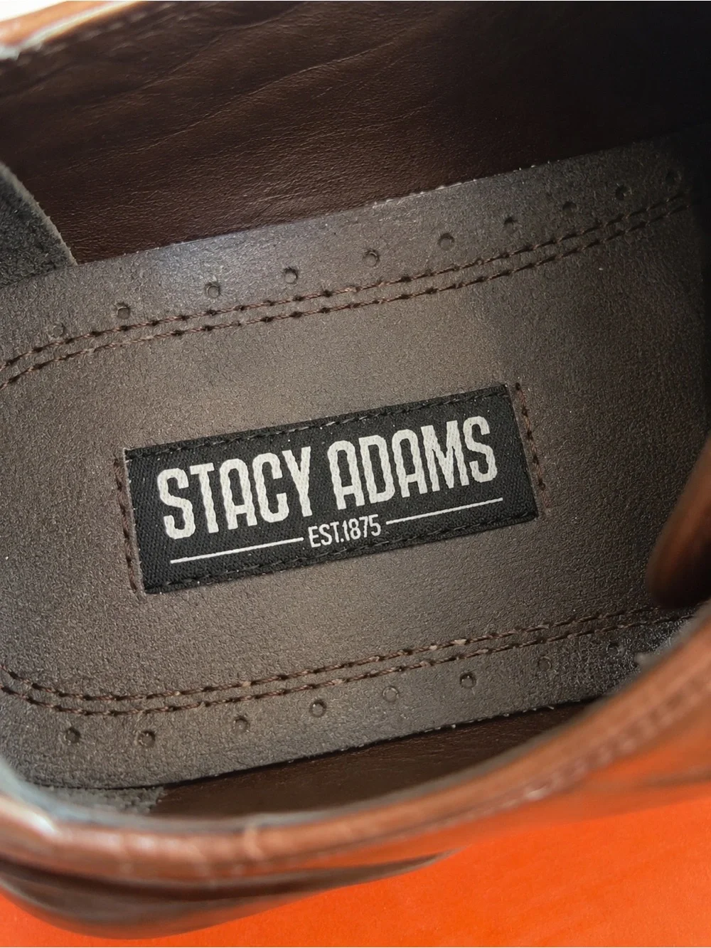 Stacy Adams Brown Leather Lace-Up Derby Shoes